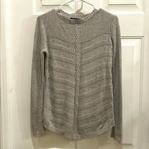 Comfy grey fleck pop colors sweater